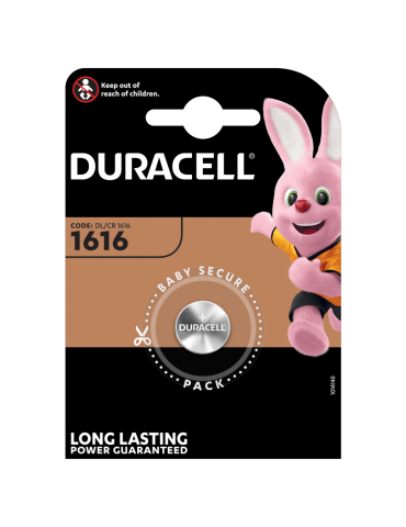 Duracell Batterie Specialistiche 1616 a Bottone al Litio 3V