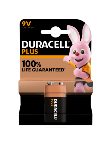 Duracell Batterie Alcaline Plus 9V