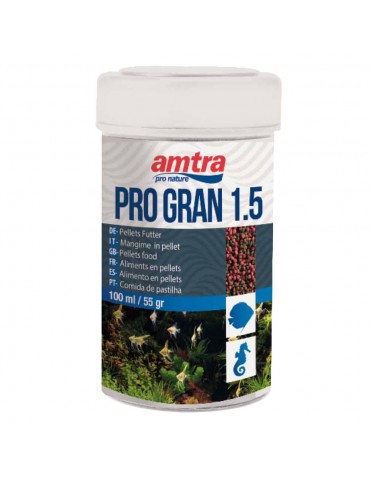 Amtra Pro Gran 1.5 Mangime in Pellet Pesci Tropicali - 100 ml/55gr -