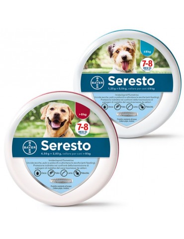 Bayer Seresto Collare Antiparassitario Cane Protezione 8 Mesi da Pulci e Zecche