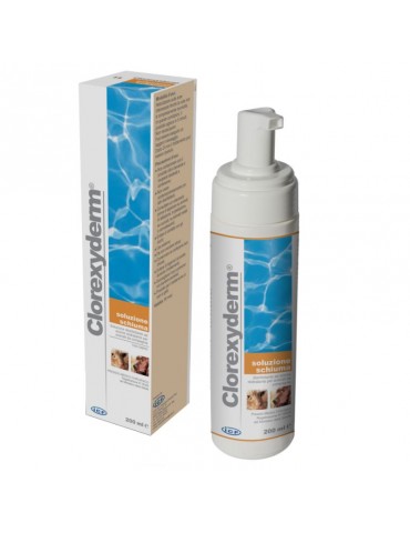 I.C.F. Clorexyderm Soluzione Schiuma per Cane e Gatto - 200 ml - Uso Topico