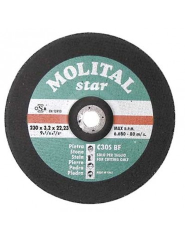 Molital Star Disco da Taglio per Marmo/Pietra 230x3,2 a Centro Depresso